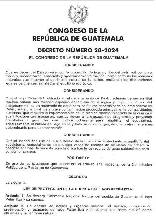 portada del Decreto 28 2024